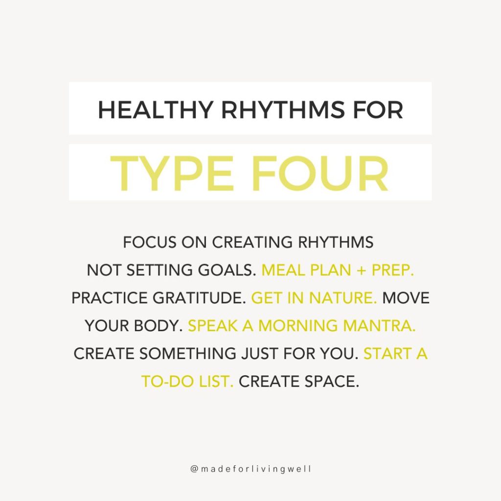 Want to be healthy as an enneagram four? Inside I teach you how to use your type for health, along with practical steps to make it happen.